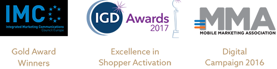 Gold award winners, excellence in shopping activation, digital campaign 2016.