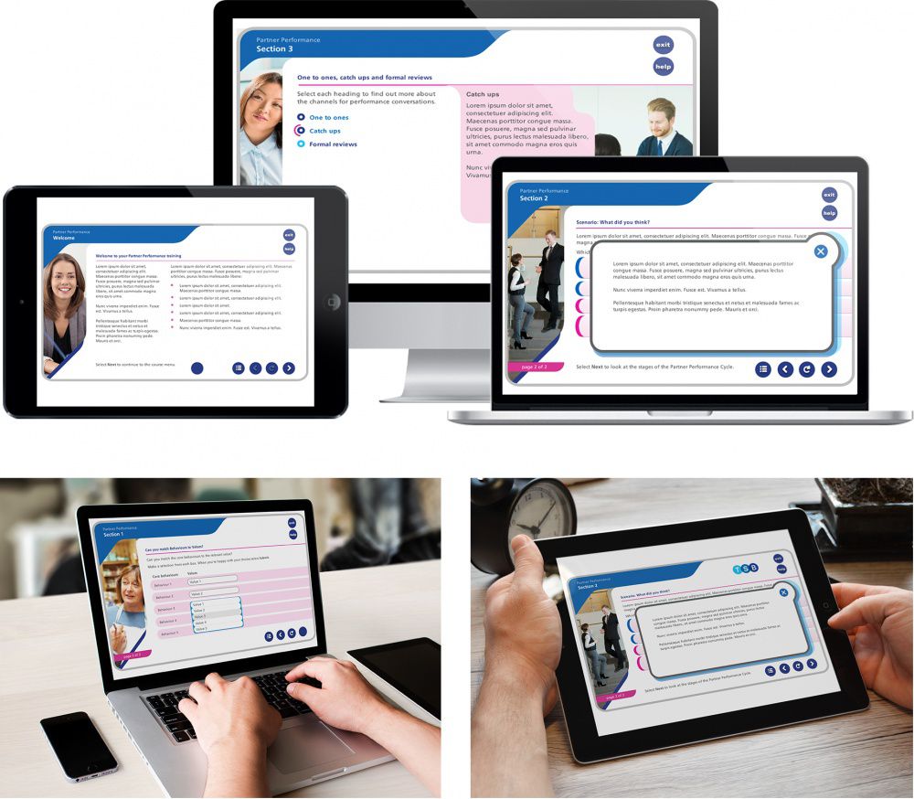 Articulate storyline eLearning module.
