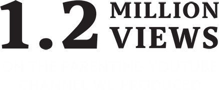 1.2 million page views on the parenting YouTube channel we produced.