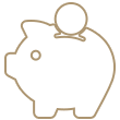 Icon of piggy bank