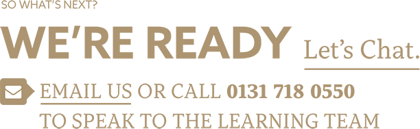 Let's chat. Email us or call 01317180550 to speak to the learning team.