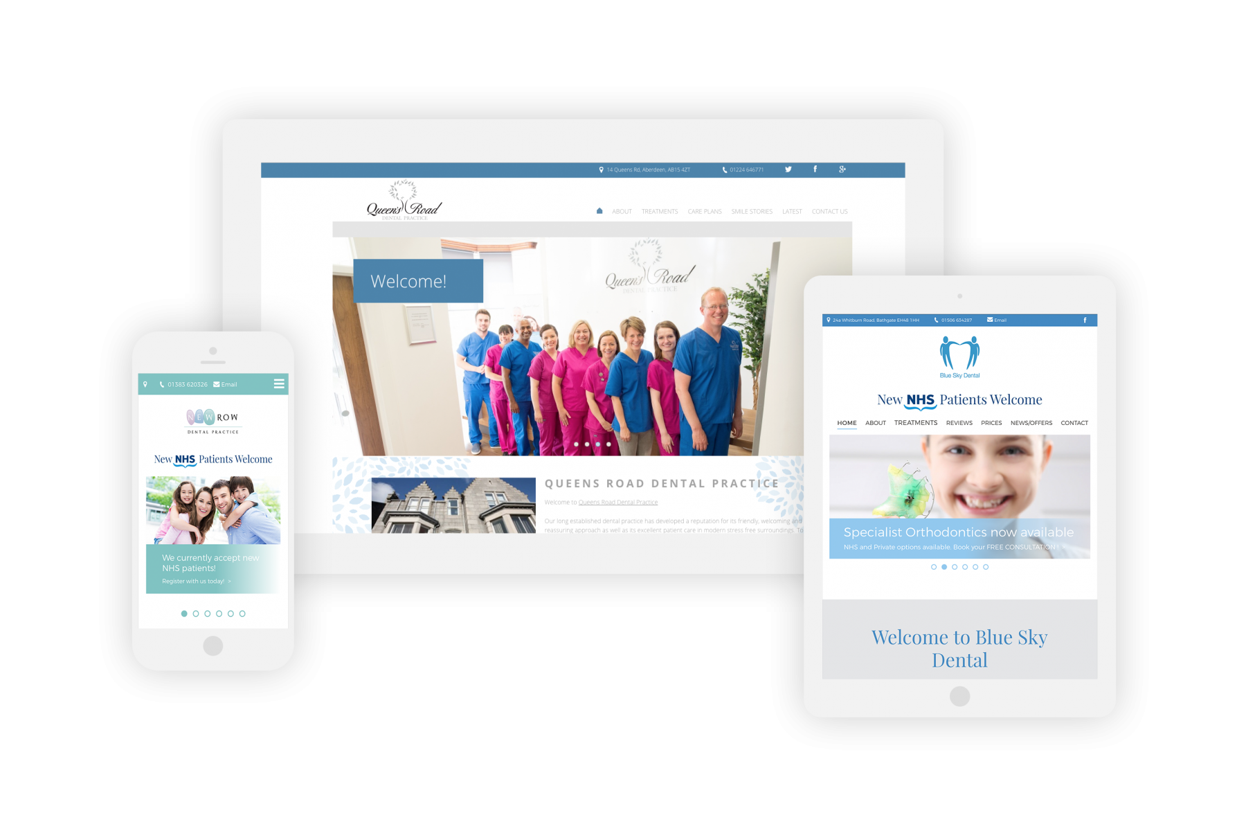 Flexible affordable websites for dentists.