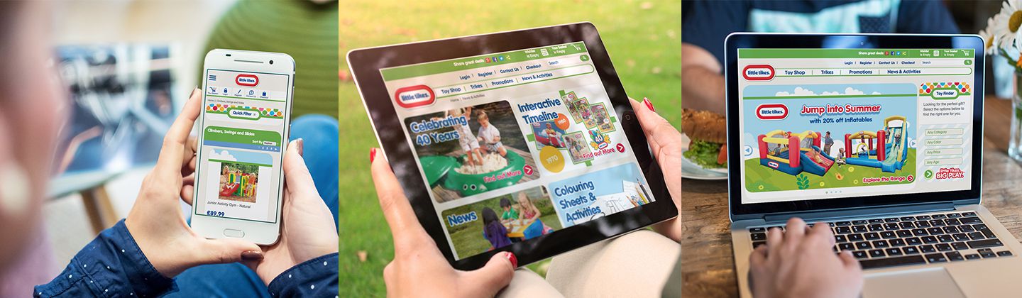 Little Tikes website on different devices