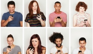 Image of different individuals with phones