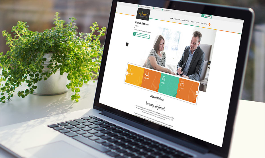 Refine Surgeons website development